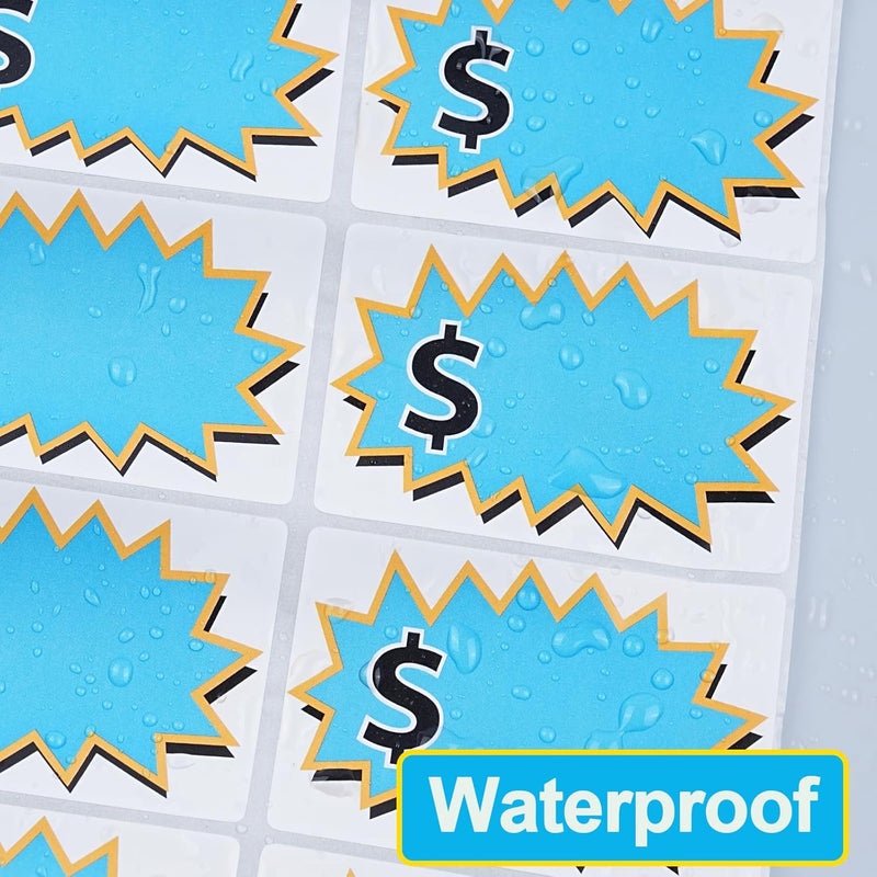 labelon 300 Pcs Garage Sale Stickers, (2"x3") Removable Adhesive Price tag Stickers for Yard Sale, Price Labels for Retail, Annual Community, Flea Market (Blue) - Image 5